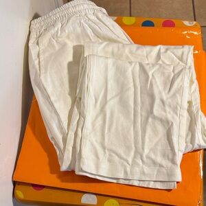 Linen blend pull on pants